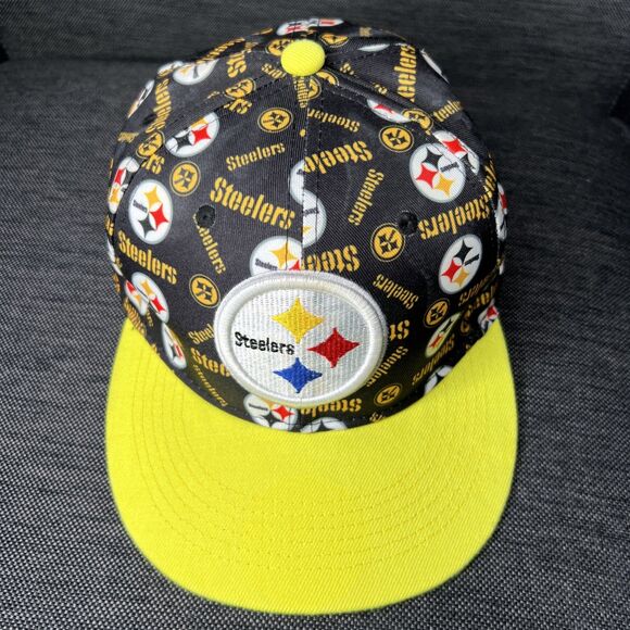 New Era Mens Pittsburgh Steelers All Over Print Hat Cap Snap Back NFL Football - Picture 2 of 9